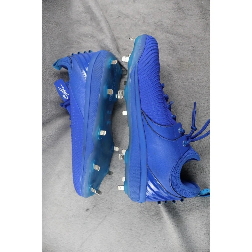Mens Under Armour Shoes‎ Size 13 Blue Charged Baseball Metal Cleats Microtips